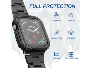 محافظ صفحه نمایش شیشه ای و قاب اپل واچ سری7 سایز 45 میلی متر لیتو LITO S+ Apple Watch Series 7 45mm Armor Glass &amp;amp; Case