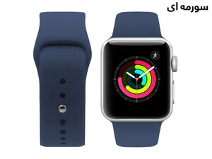 بند سیلیکونی اپل واچ 44 و 45 میلی متر پورودو Porodo iGuard Silicone Loop Band Apple Watch 44/45mm