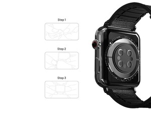بند چرمی اپل واچ 44 و 45 میلی متر پورودو Porodo iGuard Leader + Silicone Band Apple Watch 44/45mm