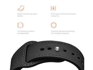 بند چرمی اپل واچ 44 و 45 میلی متر پورودو Porodo iGuard Leader Loop Band Apple Watch 44/45mm