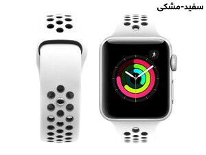 بند سیلیکونی اپل واچ 44 و 45 میلی متر طرح نایک پورودو Porodo iGuard Sport Silicone Band Apple Watch 44/45mm
