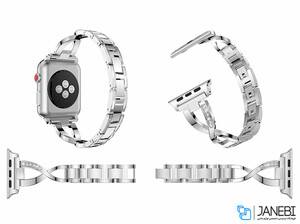 بند فلزی نگین دار اپل واچ Apple Watch Jeweled Metal Bracelet 38/40mm