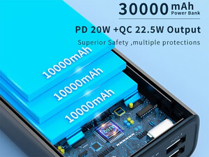 خرید پاوربانک شارژ سریع کانفلون PowerBank Konfulon A26Q 30000mAh 22.5W