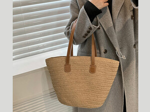 خرید کیف دوشی زنانه حصیری IOS/Aiguoshi New Tote Women's Bags Straw 6787