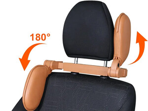 بالش ساپورت جانبی گردن و تکیه سر خودرو قابل تنظیمAdjustable Car Headrest Side Sleeping Neck Support Pillow Black CHP05