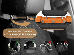 بالش ساپورت جانبی گردن و تکیه سر خودرو قابل تنظیمAdjustable Car Headrest Side Sleeping Neck Support Pillow Black CHP05