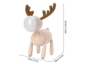 چراغ رومیزی سیلکونی فانتزی شارژی طرح گوزن L17 Cartoon deer small night light USB charging