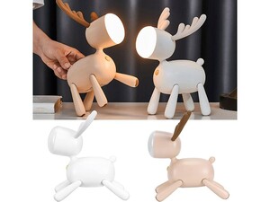 چراغ رومیزی سیلکونی فانتزی شارژی طرح گوزن L17 Cartoon deer small night light USB charging