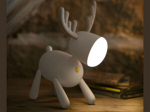 بهترین چراغ رومیزی سیلکونی  فانتزی طرح گوزن Cartoon deer small night light USB charging sleep with silicone LED elk light children