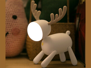 خرید چراغ رومیزی سیلکونی  فانتزی طرح گوزن Cartoon deer small night light USB charging sleep with silicone LED elk light children