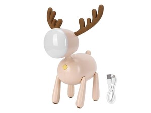 چراغ رومیزی سیلکونی فانتزی شارژی طرح گوزن L17 Cartoon deer small night light USB charging