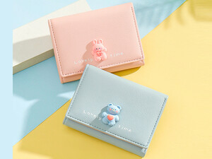 کیف دستی فانتزی دخترانه طرح عروسکی تائومیک میک TAOMICMIC Y8249 cartoon short tri fold wallet student