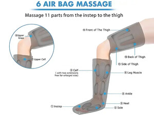 Air Compression Massager Machine Home Relaxation Intelligent Air Compression Leg Massager for Foot and Calf Circulation