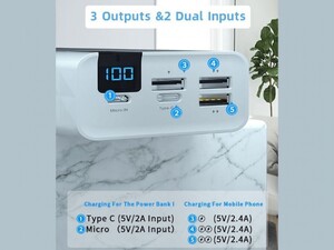 شارژر همراه 30000 میلی آمپر کانفلون KONFULON A19 30000mAh Power Bank
