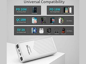 شارژر همراه 40000 میلی آمپر کانفلون KONFULON P40Q 40000mAh QC 3.0 20W Power Bank