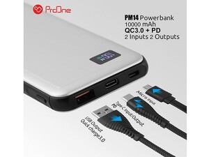 پاوربانک 10000 میلی آمپر پرو وان ProOne PM14 Power Bank 10000mAh