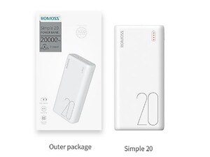 پاور بانک روموس Romoss Simple 20 PSL20 Power Bank 20000mAh