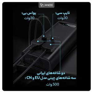 اینورتر چند کاره 500 واتی بیسوس CGNB000101 BASEUS Car Power Inverter 500w