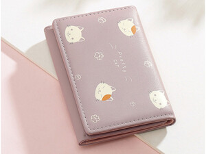 خرید بهترین کیف پول فانتزی دخترانه Taomicmic Y8303 Cat Print Short Wallet