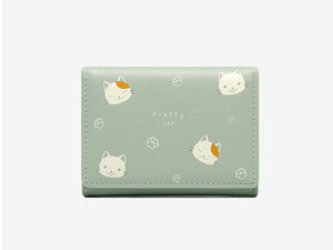 کیف پول زنانه Taomicmic Y8303 Cat Print Short Wallet