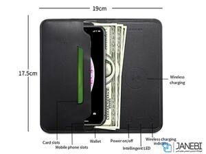 پاور بانک و کیف چرمی Zhuse Black Hole Series ZS-WB-001 8000mAh Power Bank And Leather Bag