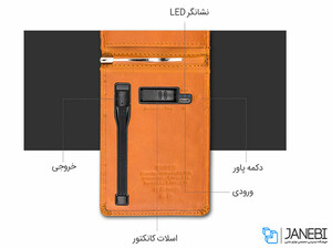 پاوربانک با کیف چرمی
