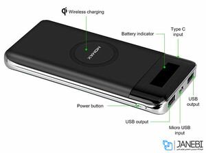 پاور بانک شارژر وایرلس مومکس  Momax iPower Air IP80 Wireless Charger Power Bank