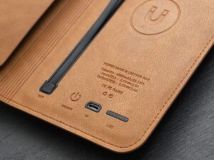 پاور بانک و کیف چرمی Zhuse ZS-PB-024 6800mAh Power Bank And Leather Bag