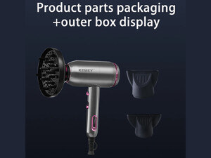 سشوار یون منفی 3500 وات کیمی Kemei Professional Hair Dryer KM-6841