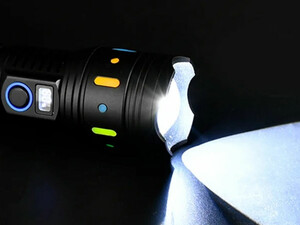 چراغ قوه تلسکوپی فلوروسنت 50 وات Multifunction Telescopic Zoom Fluorescent Light Absorber Flashlight