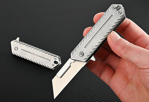 خرید چاقو آنباکسینگ جمع‌شونده کشویی ضدزنگ Stainless steel heavy-duty utility unboxing knife