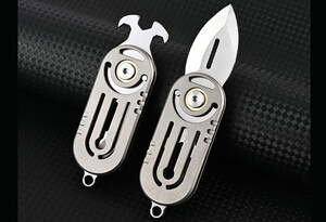 فروش چاقو آنباکسینگ چندمنظوره تیتانیومی Multifunctional titanium alloy unboxing knife sharp