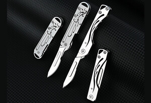 کیفیت چاقو آنباکسینگ فلزی تاشوی قابل آویز از دسته کلید