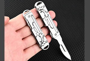 خرید چاقو آنباکسینگ فلزی تاشوی قابل آویز از دسته کلید