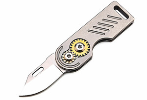 قیمت چاقو آنباکسینگ فلزی تاشوی قابل آویز از دسته کلید sharp and high hardness D2 steel mini folding knife