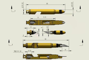 کیفیت چاقوی آنباکسینگ و دربازکن بطری چندکاره برنجی Brass multifunctional knife