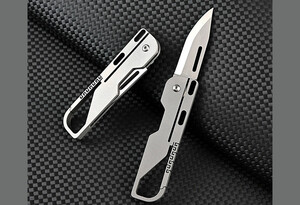 خرید  Multifunctional titanium alloy unboxing mini knife high D2