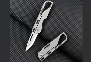قیمت Multifunctional titanium alloy unboxing mini knife high D2