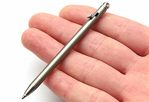 خرید خودکار تیتانیومی قابل اتصال به جاکلیدی Creative pure titanium mini bolt pen EDC portable