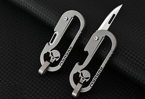 Multifunctional titanium alloy unboxing folding knife sharp