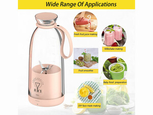 مخلوط کن و غذاساز شارژی قابل حمل 500 میلی‌لیتر Portable Blender 2400mAh 6 blades 500ml