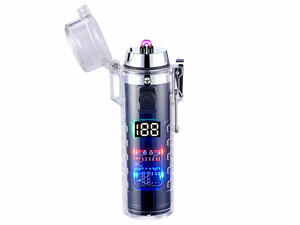 فندک بدون شعله قابل شارژ دارای چراغ قوه Cylindrical Electric Lighter With Flashlight HB-256
