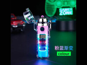 فندک الکتریکی شارژی دارای چراغ قوه Cylindrical Electric Lighter With Flashlight HB-256