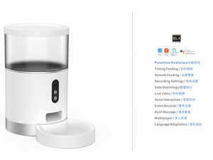 بهترین تغذیه کننده خودکار حیوانات خانگیAutomatic & Remote Feeding 2-way Voice Intercom & Real-time Video TUTA Smart 4L Pet Feeder Monitor Camera