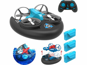هواپیمای بدون سرنشین ضد آب 3 در 1 دریا و هوا و خشکی 360 درجه  3in 1 Sea Land and Air 360° Rolling Waterproof RC Drone,AIROKA Four Axis Aircraft High Speed Drift Cars RC Foam Boat Toys