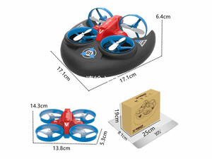 قیمت هپاد RC ضد آب 3 در 1 دریا و هوا و خشکی 360 درجه 3in 1 Sea Land and Air 360° Rolling Waterproof RC Drone,AIROKA Four Axis Aircraft High Speed Drift Cars RC Foam Boat Toys