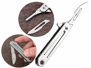 چاقوی جعبه گشا تاشو فوق‌العاده تیز mini knife portable Stainless steel