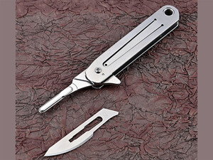خرید چاقو آنباکسینگ تاشو فوق‌العاده تیز دارای دو نوع تیغه قابل تعویض mini knife portable Stainless steel