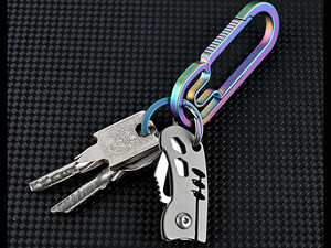 فروش خرید چاقو آنباکسینگ تیتانیومی تاشوی قابل آویز از دسته کلید Portable sharp mini folding knife