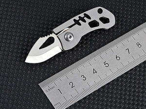قیمت چاقو آنباکسینگ تیتانیومی تاشوی قابل آویز از دسته کلید Portable sharp mini folding knife